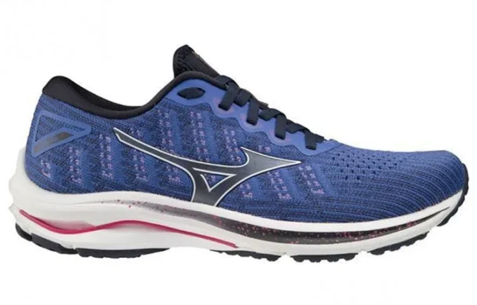 Mizuno Wave Rider 25 Waveknit Super Wide &laquo;Blue White&raquo;